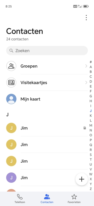 Selecteer de Menu-knop