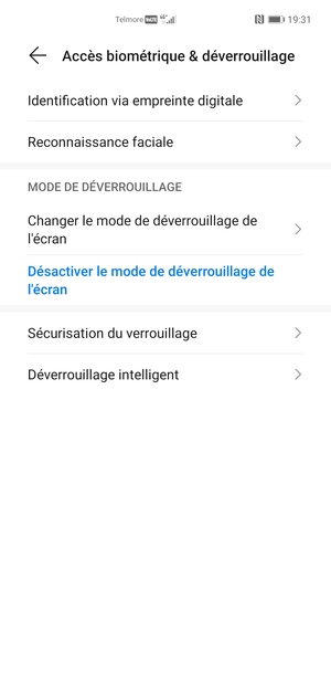 Votre téléphone est maintenant sécurisé par un écran de verrouillage