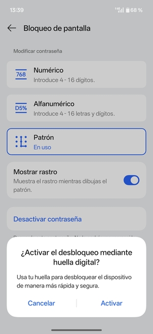 Seleccione la opción deseada