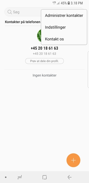 Vælg Administrer kontakter