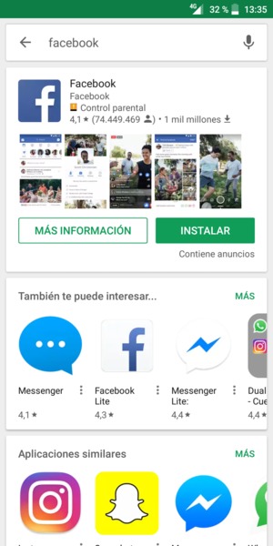 Seleccione la aplicación