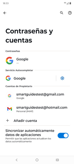 Seleccione su cuenta Google