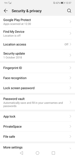To activate your screen lock, go to the Security & privacy menu and select Lock screen password