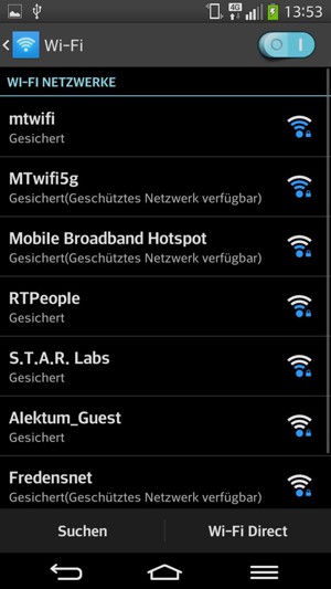 Wählen Sie das Wireless-Netzwerk, zu dem Sie eine Verbindung herstellen möchten