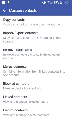 Select Import/Export contacts
