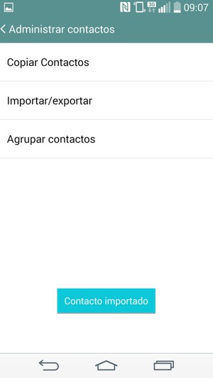 Sus contactos se guardarán en su cuenta de Google y se guardarán en su teléfono la próxima vez que Google sea sincronizado.