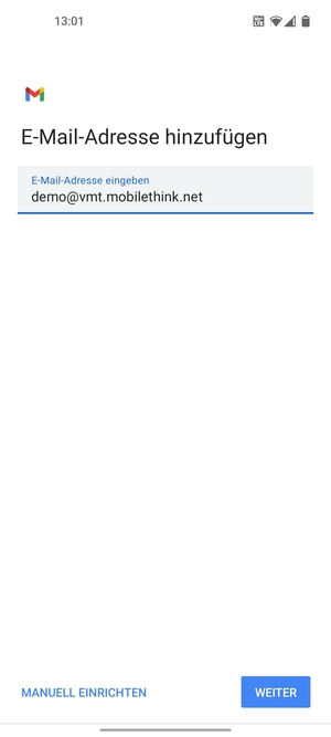Geben Sie Ihre E-Mail-Adresse ein und wählen Sie WEITER