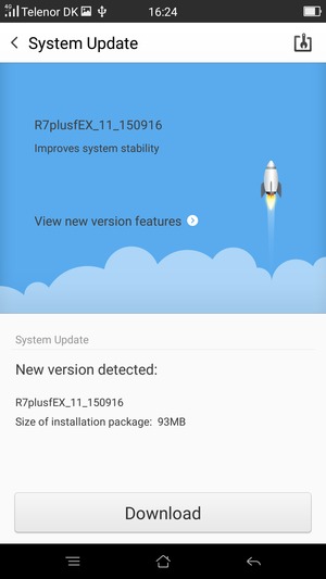 If your phone is not up to date, select Download
