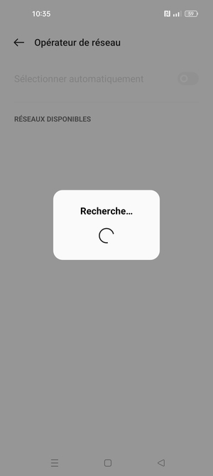 Veuillez attendre la fin de la recherche