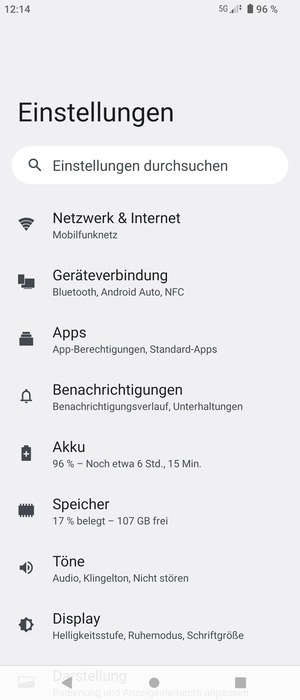 Wählen Sie Netzwerk & Internet