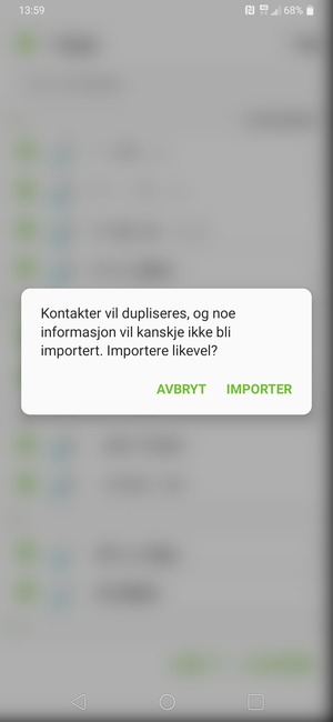 Velg IMPORTER