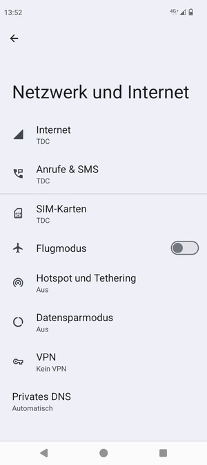 Wählen Sie Internet