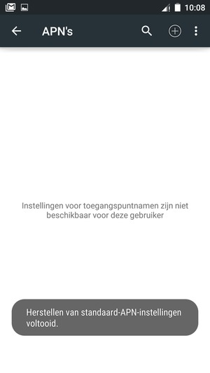 Selecteer Nieuwe APN