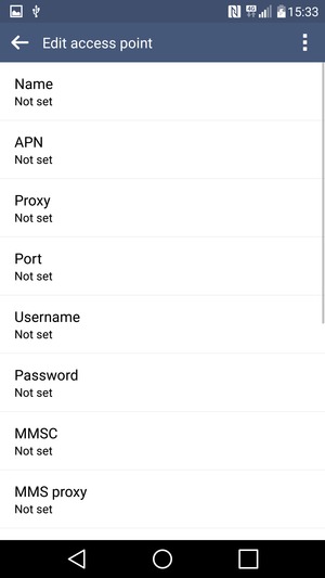 Enter MMS information