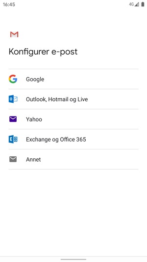 Velg Outlook, Hotmail og Live