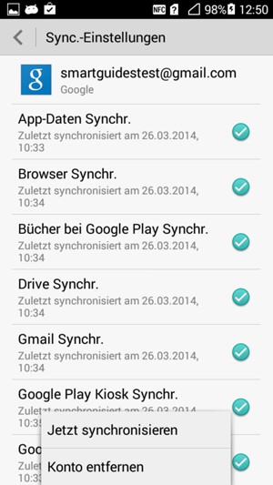 Wählen Sie Jetzt
synchronisieren