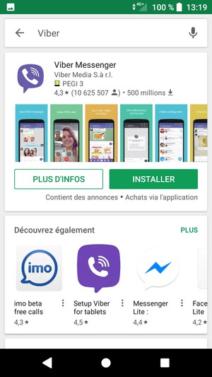 Sélectionnez l'appli