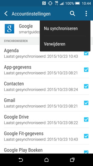 Selecteer Nu synchroniseren