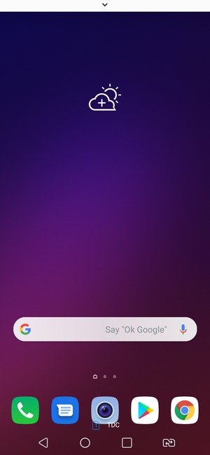 Slide down the top menu