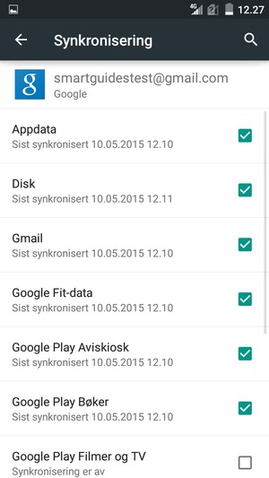 Kryss av i alle avkrysningsbokser