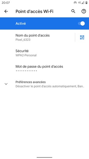 Votre téléphone est maintenant configuré pour être utilisé comme modem