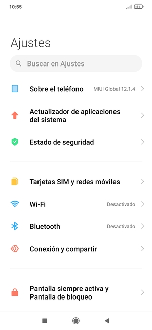 Seleccione Tarjetas SIM y redes móviles
