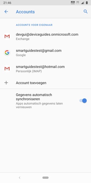Selecteer uw Google-account