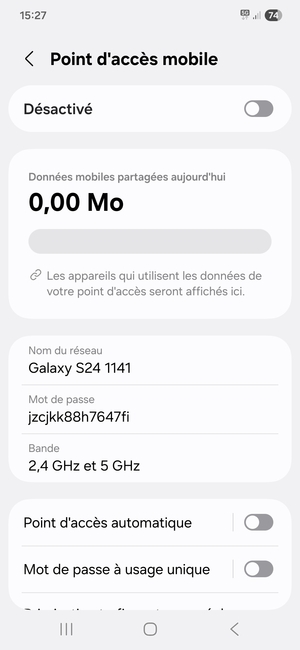 Sélectionnez Mot de passe