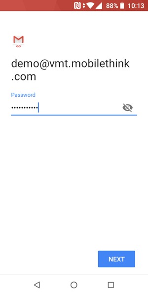 Enter your password and select NEXT