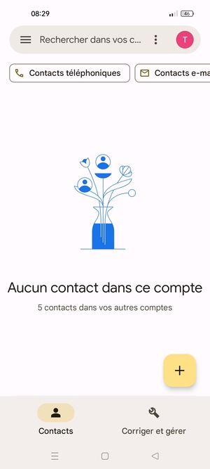 Sélectionnez Corriger et gérer