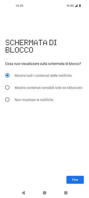 Seleziona la tua opzione preferita e seleziona Fine