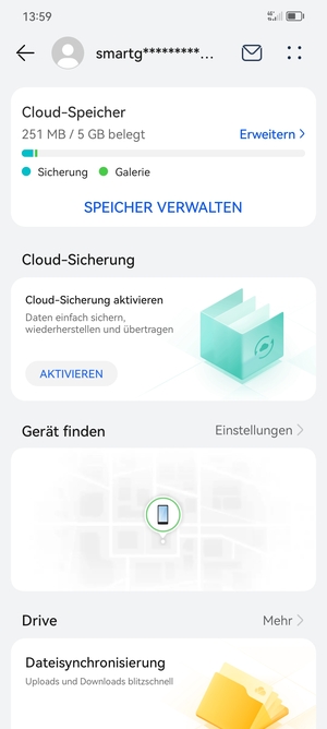 Wählen Sie Cloud-Sicherung aktivieren