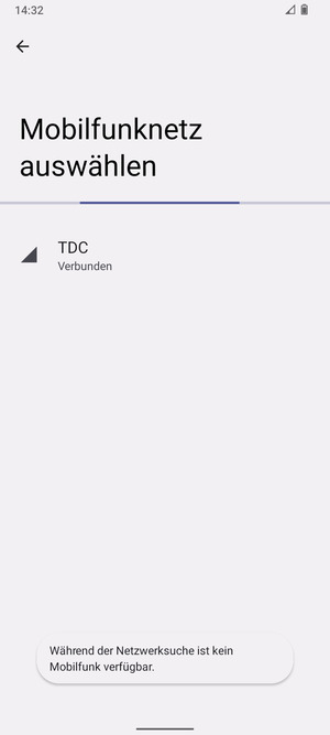 Warten Sie, bis die Suche abgeschlossen ist