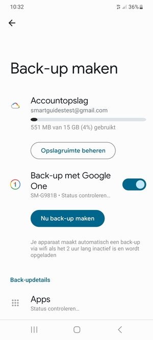 Selecteer Accountopslag