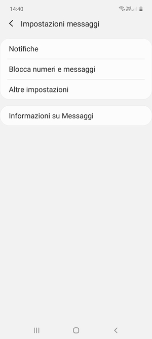 Seleziona Altre impostazioni