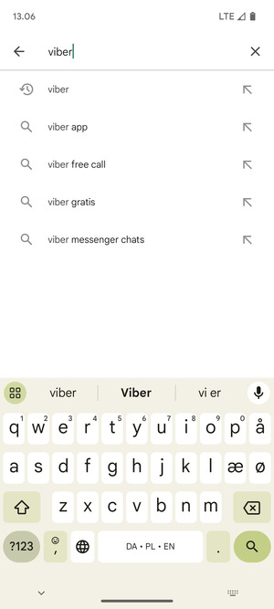 Indtast navnet på appen og vælg Søg