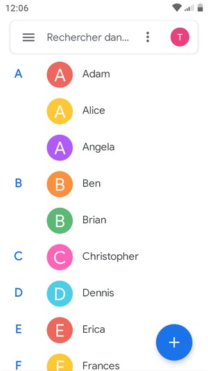 Sélectionnez le bouton du Menu