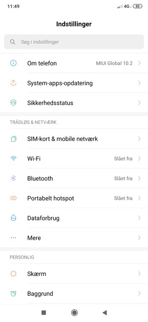 Vælg Portabelt hotspot