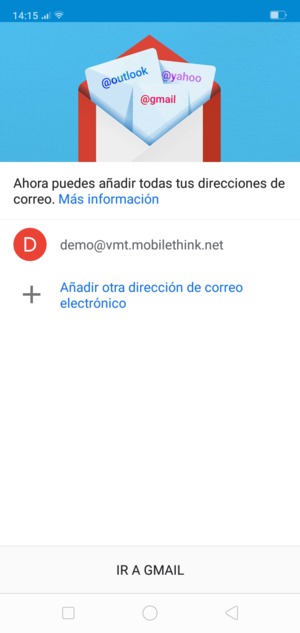 Seleccione IR A GMAIL