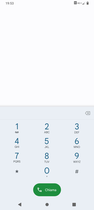 Premi e tieni premuto il numero 1