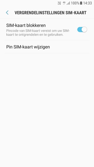 Selecteer Pin SIM-kaart wijzigen
