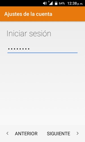 Introduzca su contraseña y seleccione SIGUIENTE