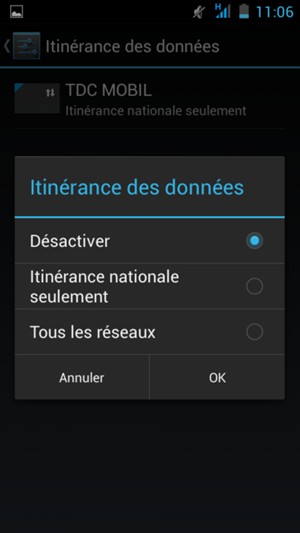 Sélectionnez votre option préférée puis OK