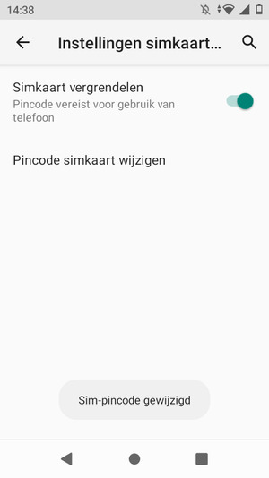 Uw Sim-pincode is gewijzigd