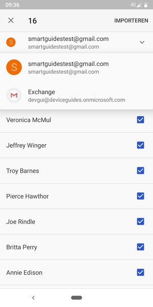 Selecteer uw Google-account