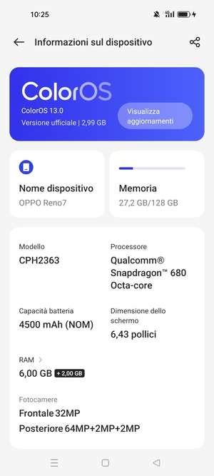Seleziona ColorOS
