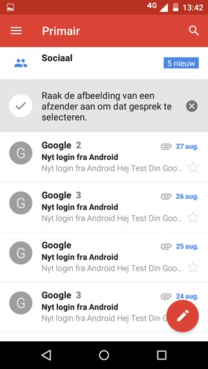 Uw Gmail is klaar voor gebruik