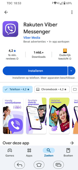 Selecteer Installeren