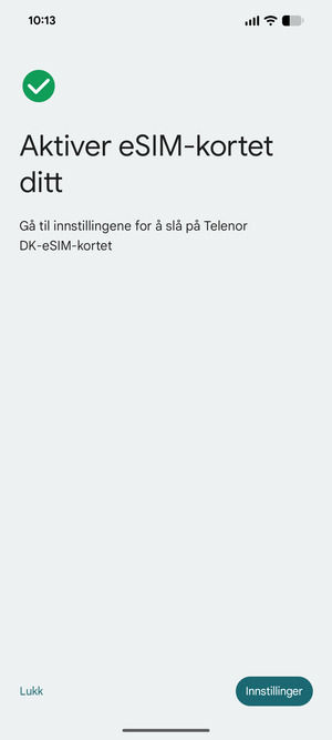 Velg Innstillinger