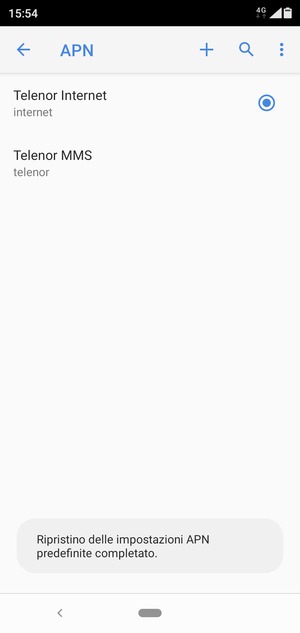 Seleziona Nuovo APN